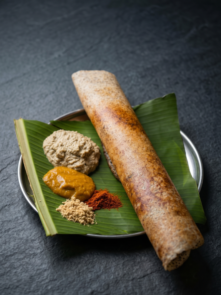 Crispy golden Ragi Dosa
