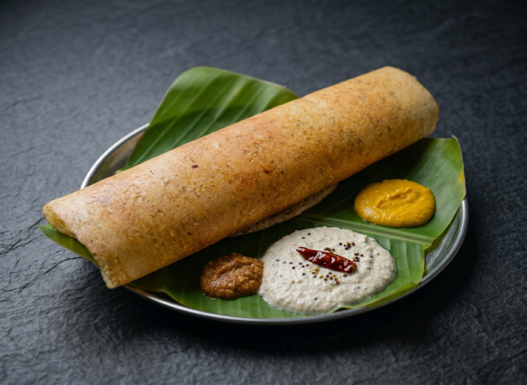 Crispy plain ragi dosa